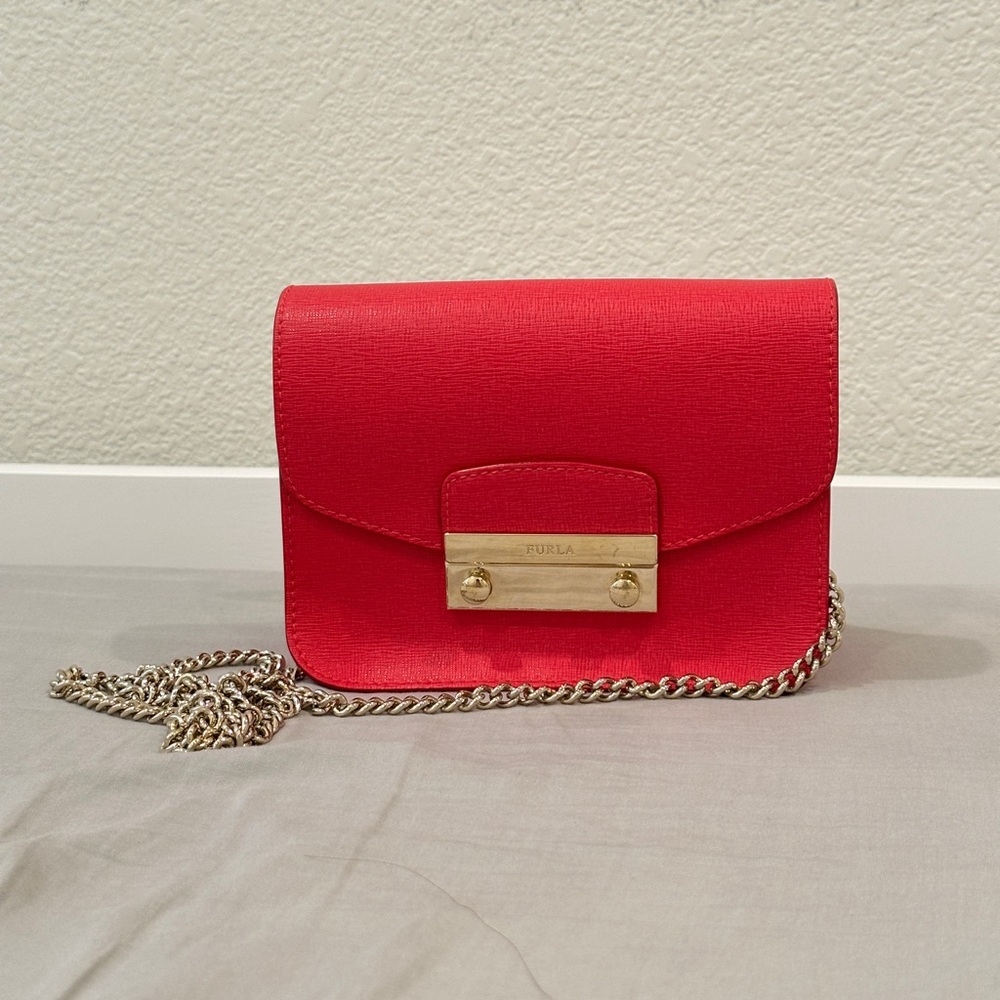 Furla Hot Pink Chain Crossbody Bag